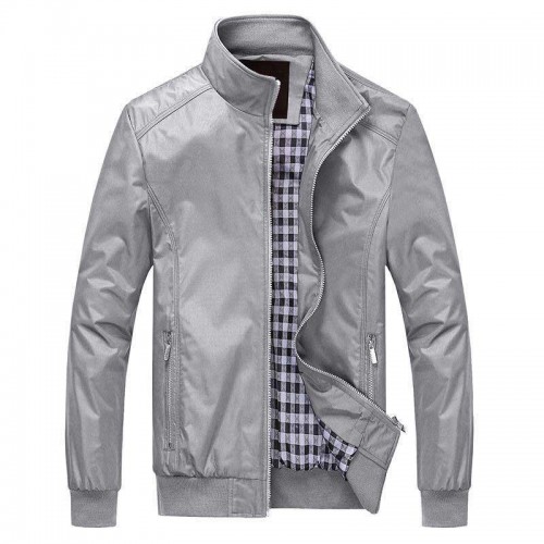 Men Spring Autumn Outerwear Mandarin Collar Clothing