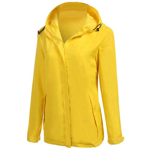 Women Long Sleeve Lightweight Windbreaker Outdoor Active Raincoat Jackets Hooded