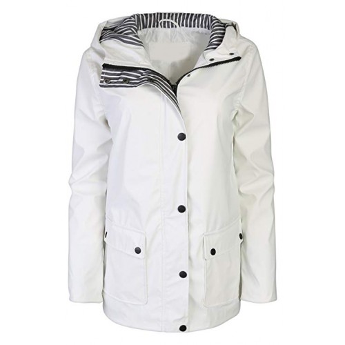 Women's Lightweight Hooded Raincoat Jacket